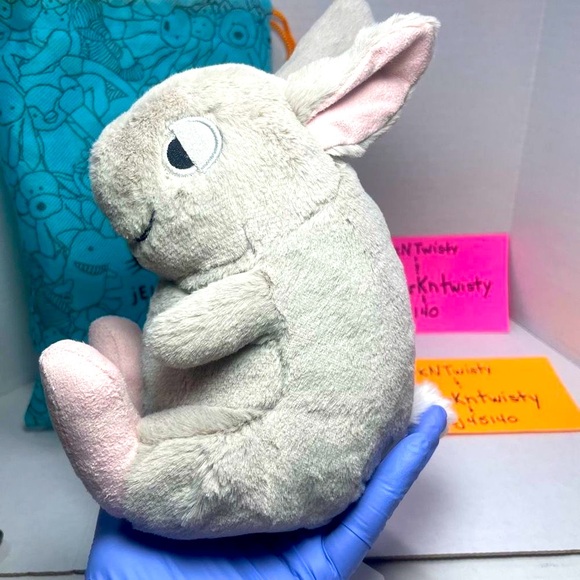 1 OWNER! AUTH SALES RECEIPT! RETIRED BNWT Jellycat Cuddlebud Bernard Bunny - Picture 7 of 15